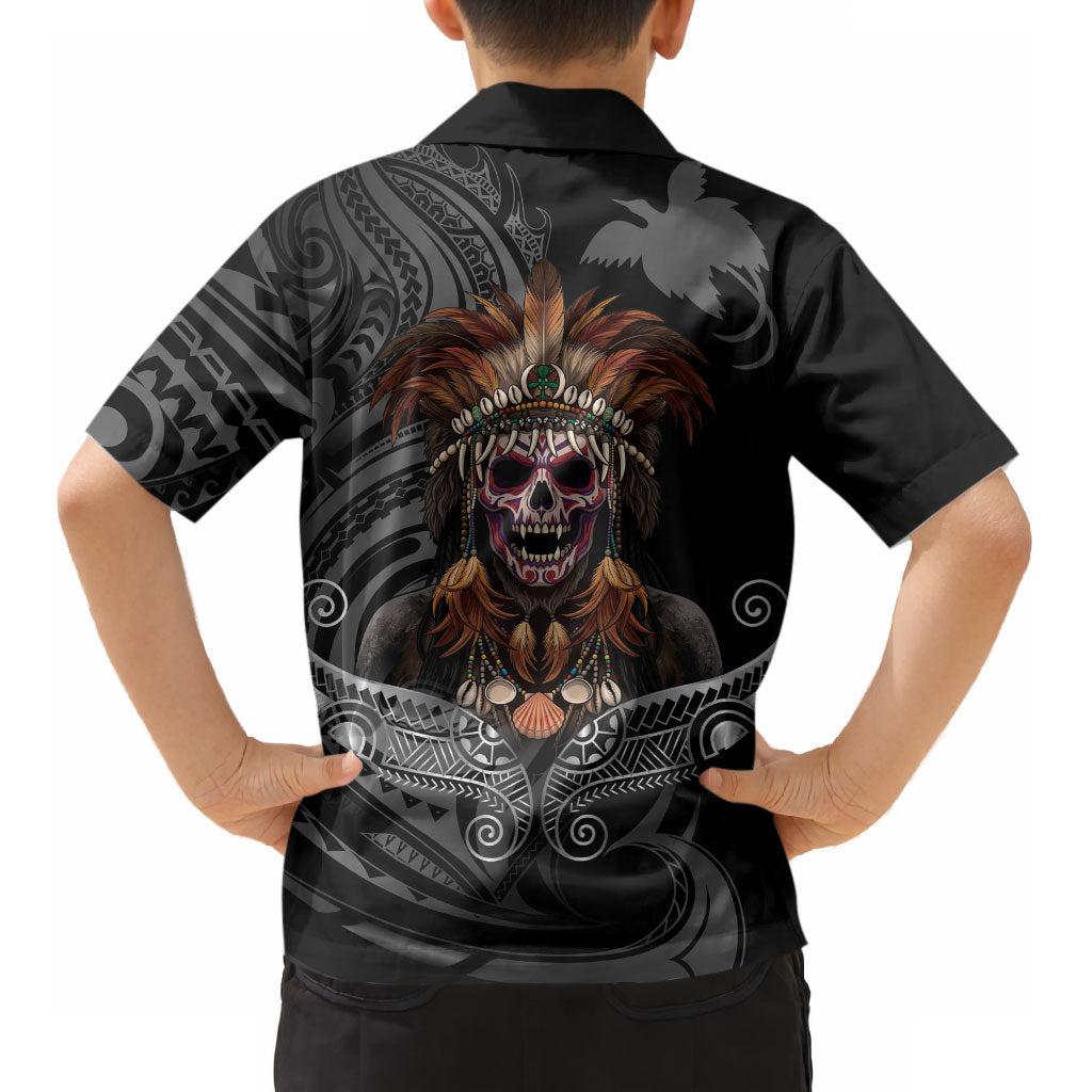 Mokomoko Tribe Eastern Highlands Province Kid Hawaiian Shirt Papua New Guinea Indigenous Pattern LT9 - Polynesian Pride