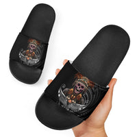 Mokomoko Tribe Eastern Highlands Province Slide Sandals Papua New Guinea Indigenous Pattern LT9 - Polynesian Pride