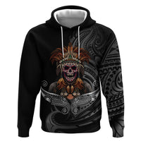 Mokomoko Tribe Eastern Highlands Province Zip Hoodie Papua New Guinea Indigenous Pattern LT9 Pullover Hoodie Black - Polynesian Pride
