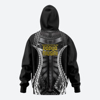 Independen Stet bilong Papua Niugini 1975 Hoodie Black Tribal Papua New Guinea Province Flag LT9 - Polynesian Pride