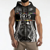 Independen Stet bilong Papua Niugini 1975 Sleeveless Hoodie Black Tribal Papua New Guinea Province Flag LT9 - Polynesian Pride