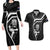 New Zealand Aotearoa Rugby Couples Matching Long Sleeve Bodycon Dress and Hawaiian Shirt Black Fern Maori Tribal Sporty Style LT9 Black - Polynesian Pride