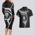 New Zealand Aotearoa Rugby Couples Matching Long Sleeve Bodycon Dress and Hawaiian Shirt Black Fern Maori Tribal Sporty Style LT9 - Polynesian Pride