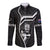 New Zealand Aotearoa Rugby Long Sleeve Button Shirt Black Fern Maori Tribal Sporty Style LT9 Unisex Black - Polynesian Pride