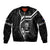New Zealand Aotearoa Rugby Sleeve Zip Bomber Jacket Black Fern Maori Tribal Sporty Style LT9 Unisex Black - Polynesian Pride