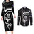 Custom New Zealand Aotearoa Rugby Couples Matching Long Sleeve Bodycon Dress and Long Sleeve Button Shirts Black Fern Maori Tribal Sporty Style LT9 Black - Polynesian Pride