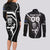 Custom New Zealand Aotearoa Rugby Couples Matching Long Sleeve Bodycon Dress and Long Sleeve Button Shirts Black Fern Maori Tribal Sporty Style LT9 - Polynesian Pride