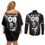 Custom New Zealand Aotearoa Rugby Couples Matching Off Shoulder Short Dress and Long Sleeve Button Shirts Black Fern Maori Tribal Sporty Style LT9 - Polynesian Pride