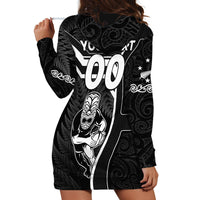 Custom New Zealand Aotearoa Rugby Hoodie Dress Black Fern Maori Tribal Sporty Style LT9 - Polynesian Pride
