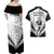 New Zealand Rugby Couples Matching Off Shoulder Maxi Dress and Hawaiian Shirt Proud Aoteroa Stylised Maori Koru LT9 - Polynesian Pride