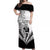 New Zealand Rugby Off Shoulder Maxi Dress Proud Aoteroa Stylised Maori Koru LT9 Women Black - Polynesian Pride