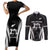 New Zealand Aotearoa Rugby Couples Matching Short Sleeve Bodycon Dress and Long Sleeve Button Shirt Haka Dance Mixed Silver Fern Sporty Style LT9 Black - Polynesian Pride