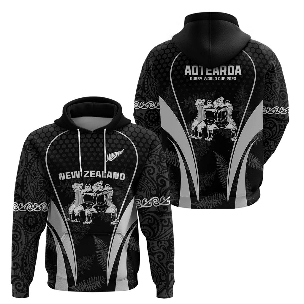 New Zealand Aotearoa Rugby Hoodie Haka Dance Mixed Silver Fern Sporty Style LT9 - Polynesian Pride