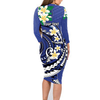FSM Chuuk State Polynesian Shark Tattoo Personalised Family Matching Long Sleeve Bodycon Dress and Hawaiian Shirt