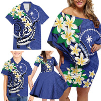 FSM Chuuk State Polynesian Shark Tattoo Personalised Family Matching Off Shoulder Short Dress and Hawaiian Shirt LT9 - Polynesian Pride