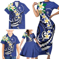 FSM Chuuk State Polynesian Shark Tattoo Personalised Family Matching Short Sleeve Bodycon Dress and Hawaiian Shirt LT9 - Polynesian Pride