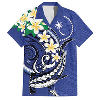 FSM Chuuk State Polynesian Shark Tattoo Personalised Family Matching Summer Maxi Dress and Hawaiian Shirt LT9 Dad's Shirt - Short Sleeve Blue - Polynesian Pride