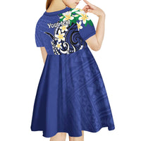 FSM Chuuk State Polynesian Shark Tattoo Personalised Kid Short Sleeve Dress LT9 - Polynesian Pride