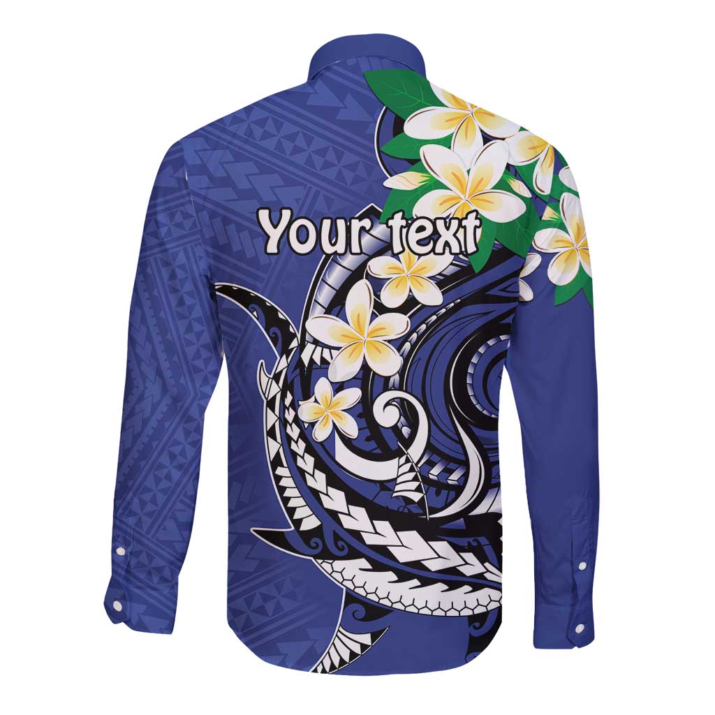 FSM Chuuk State Polynesian Shark Tattoo Personalised Long Sleeve Button Shirt LT9 - Polynesian Pride