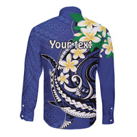 FSM Chuuk State Polynesian Shark Tattoo Personalised Long Sleeve Button Shirt LT9 - Polynesian Pride