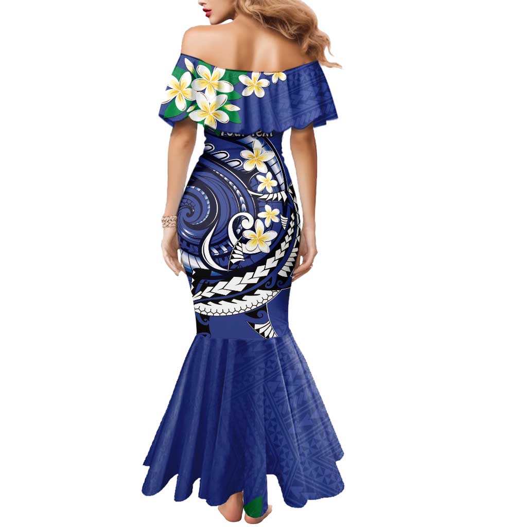 FSM Chuuk State Polynesian Shark Tattoo Personalised Mermaid Dress LT9 - Polynesian Pride