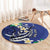 FSM Chuuk State Polynesian Shark Tattoo Personalised Round Carpet