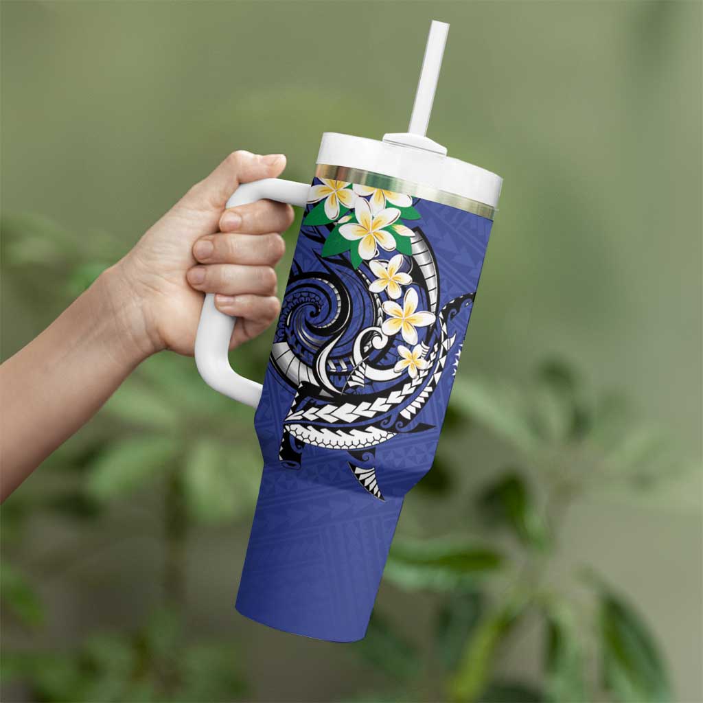 FSM Chuuk State Polynesian Shark Tattoo Personalised Tumbler With Handle LT9 - Polynesian Pride