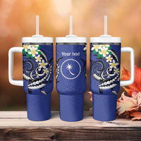 FSM Chuuk State Polynesian Shark Tattoo Personalised Tumbler With Handle LT9 - Polynesian Pride