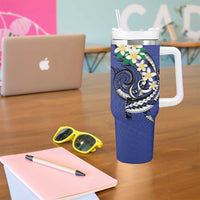 FSM Chuuk State Polynesian Shark Tattoo Personalised Tumbler With Handle LT9 - Polynesian Pride