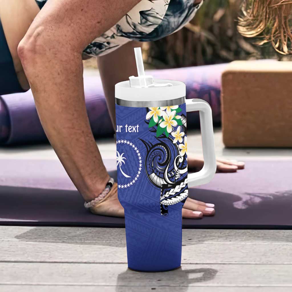 FSM Chuuk State Polynesian Shark Tattoo Personalised Tumbler With Handle LT9 - Polynesian Pride