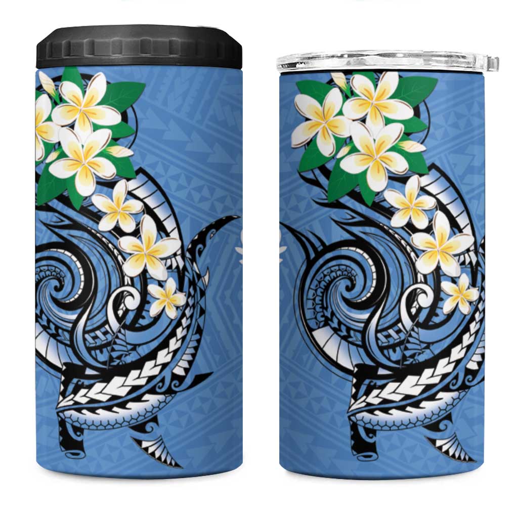 FSM Kosrae Polynesian Shark Tattoo Personalised 4 in 1 Can Cooler Tumbler