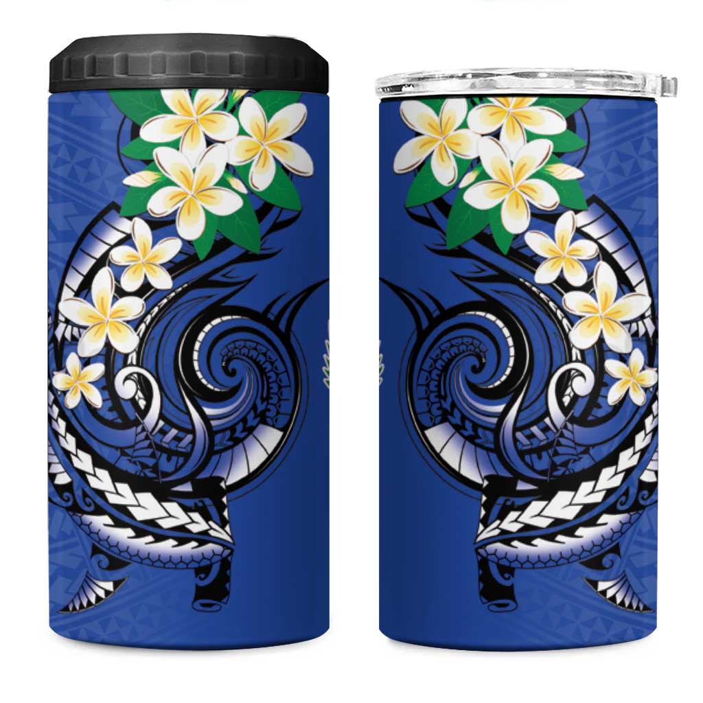 FSM Pohnpei Polynesian Shark Tattoo Personalised 4 in 1 Can Cooler Tumbler