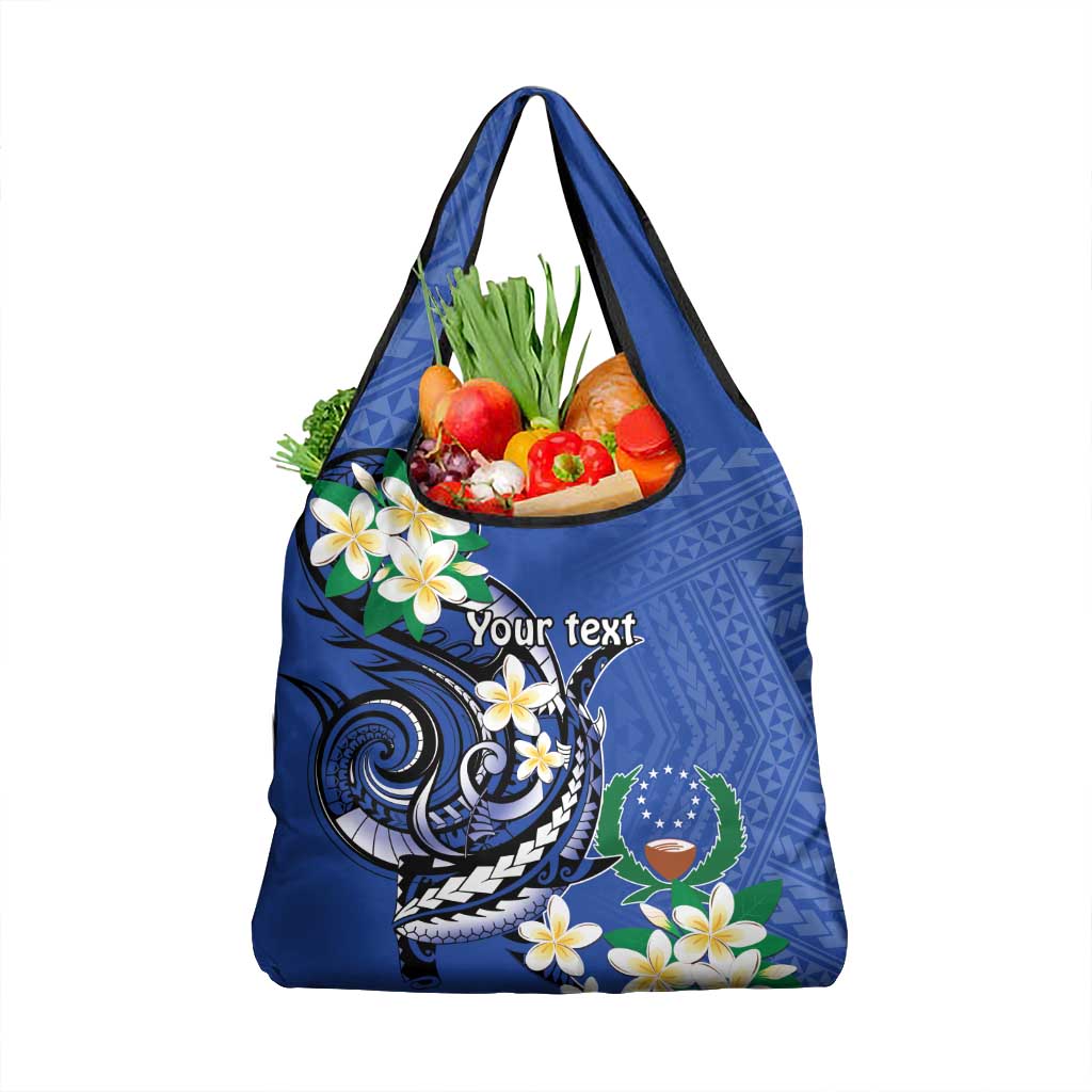 FSM Pohnpei Polynesian Shark Tattoo Personalised Grocery Bag LT9 1-pack One Size Blue - Polynesian Pride
