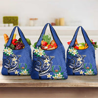FSM Pohnpei Polynesian Shark Tattoo Personalised Grocery Bag LT9 3-pack One Size Blue - Polynesian Pride