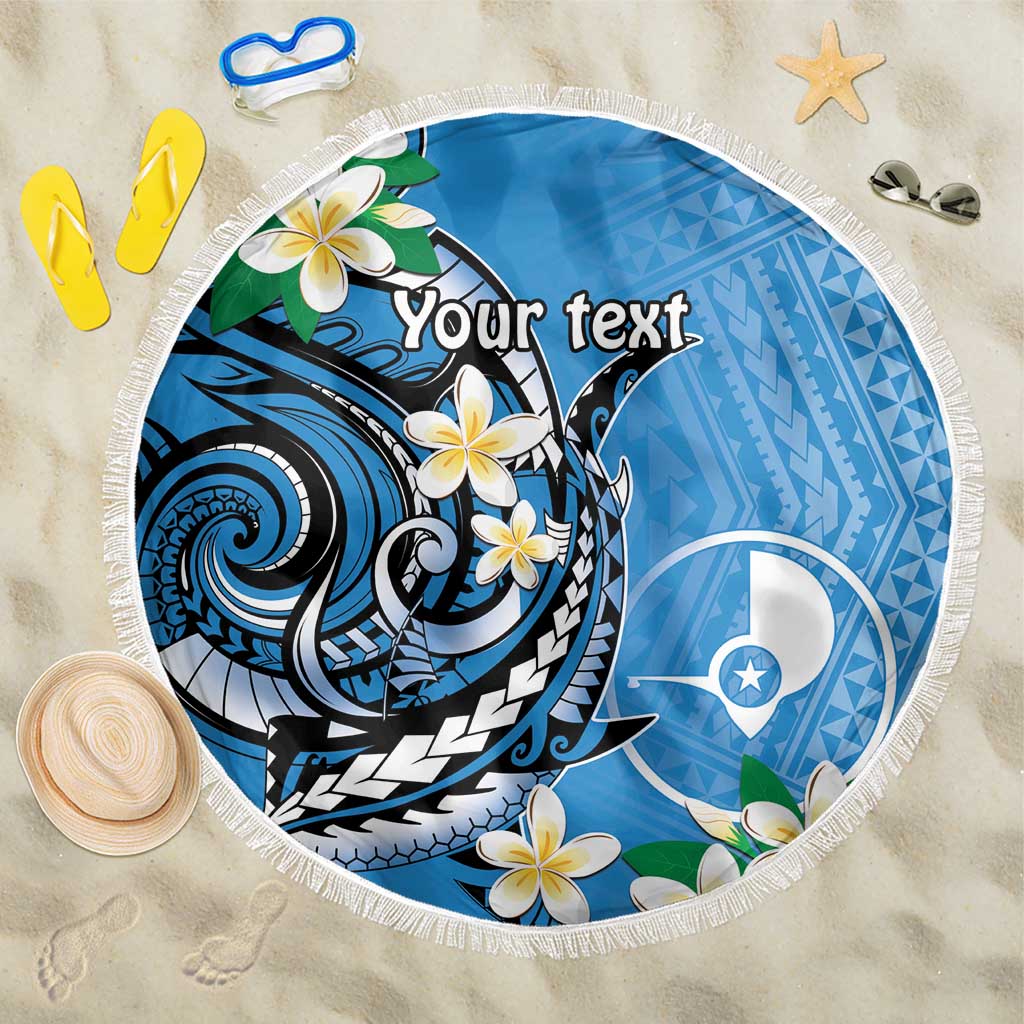 FSM Yap State Polynesian Shark Tattoo Personalised Beach Blanket