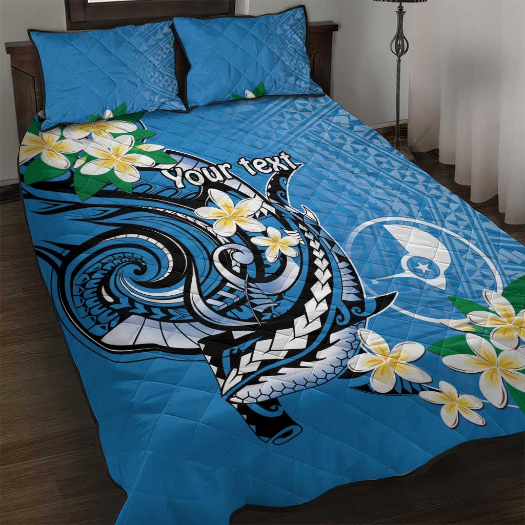 FSM Yap State Polynesian Shark Tattoo Personalised Quilt Bed Set