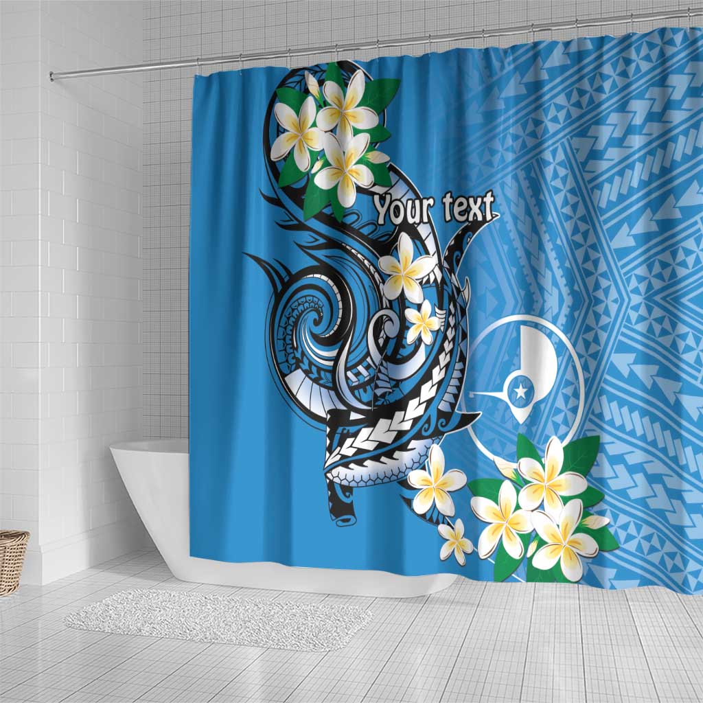 FSM Yap State Polynesian Shark Tattoo Personalised Shower Curtain