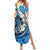 FSM Yap State Polynesian Shark Tattoo Personalised Summer Maxi Dress