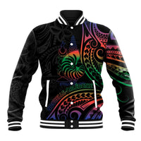 New Caledonia Polynesian Tatoo Personalised Baseball Jacket LT9 Unisex Black - Polynesian Pride