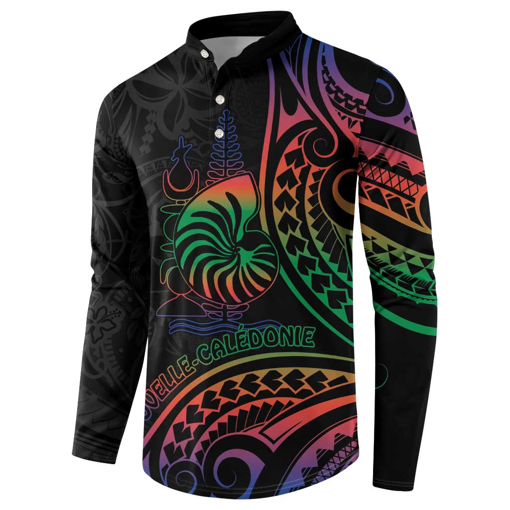 New Caledonia Polynesian Tatoo Personalised Button Sweatshirt LT9 - Polynesian Pride