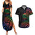 New Caledonia Polynesian Tatoo Personalised Couples Matching Summer Maxi Dress and Hawaiian Shirt