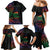 New Caledonia Polynesian Tatoo Personalised Family Matching Mermaid Dress and Hawaiian Shirt