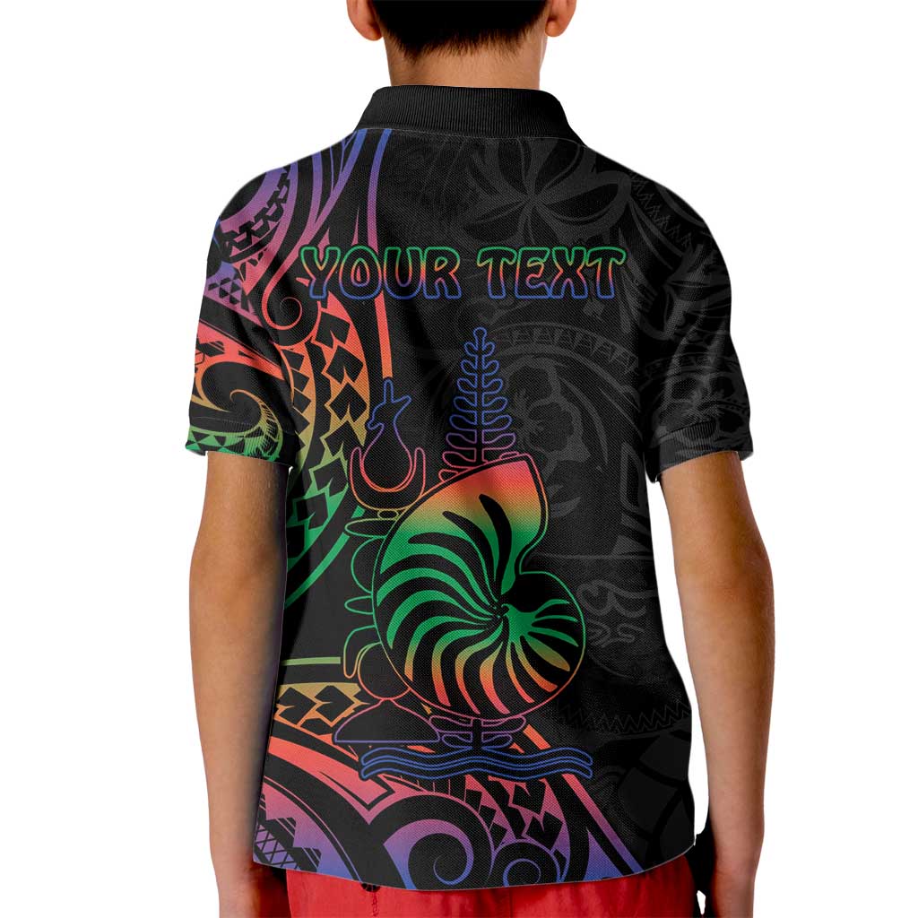 New Caledonia Polynesian Tatoo Personalised Kid Polo Shirt LT9 - Polynesian Pride