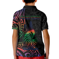 New Caledonia Polynesian Tatoo Personalised Kid Polo Shirt LT9 - Polynesian Pride
