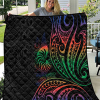 New Caledonia Polynesian Tatoo Personalised Quilt LT9 Black - Polynesian Pride