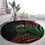 New Caledonia Polynesian Tatoo Personalised Round Carpet