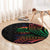 New Caledonia Polynesian Tatoo Personalised Round Carpet