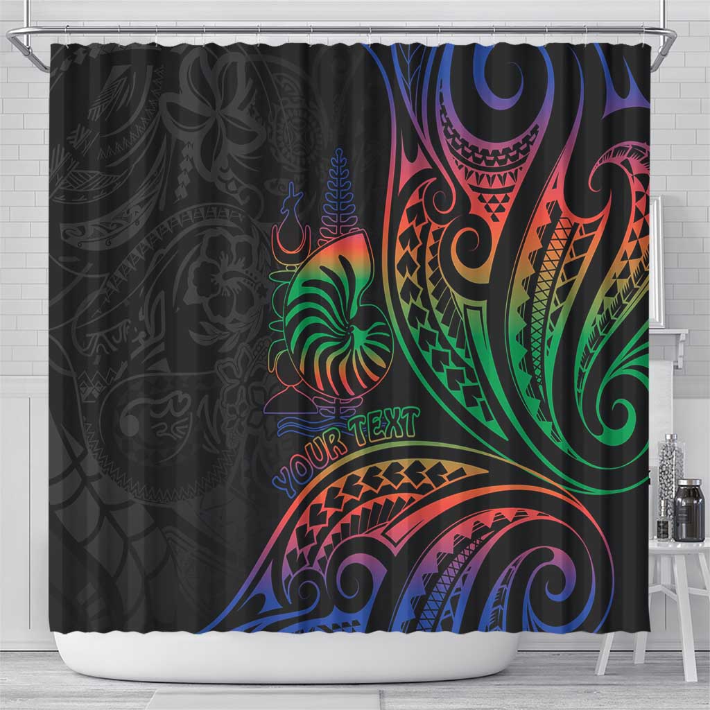 New Caledonia Polynesian Tatoo Personalised Shower Curtain LT9 - Polynesian Pride
