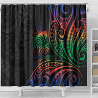 New Caledonia Polynesian Tatoo Personalised Shower Curtain LT9 - Polynesian Pride