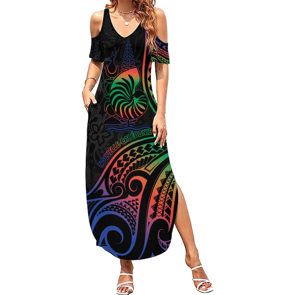 New Caledonia Polynesian Tatoo Personalised Summer Maxi Dress